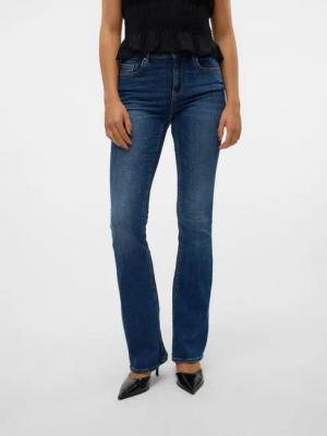 Vero Moda Bootcut-Jeans VMFLASH MR FLARED JEANS LI3110 GA NOOS Baumwollmischung mit Stretch, regular waist, bootcut fit