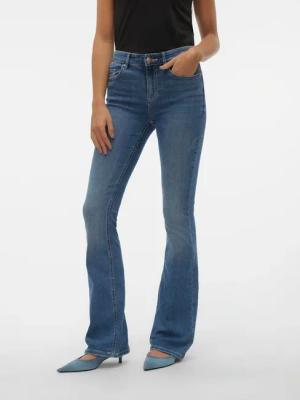 Vero Moda Bootcut-Jeans "VMFLASH MR FLARED JEANS LI347 GA NOOS" Baumwollmischung mit Stretch, regular waist, bootcut fit