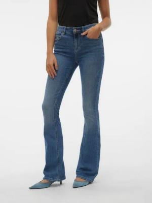 Vero Moda Bootcut-Jeans VMFLASH MR FLARED JEANS LI347 GA NOOS Baumwollmischung mit Stretch, regular waist, bootcut fit