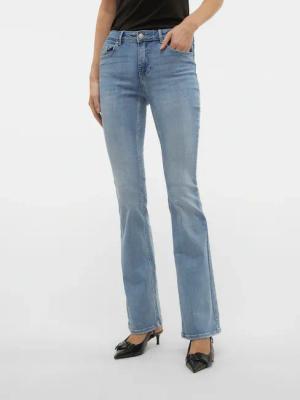 Vero Moda Bootcut-Jeans "VMFLASH MR FLARED JEANS LI371 GA NOOS" Baumwollmischung mit Stretch, regular waist, bootcut fit