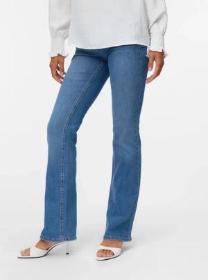 Vero Moda Bootcut-Jeans "VMFLASH MR FLARED POCKET JNS RA3042 NOOS" Baumwollmischung mit Stretch, regular waist, skinny fit