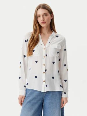 Vero Moda Hemd Bumpy 10275283 Weiß Regular Fit