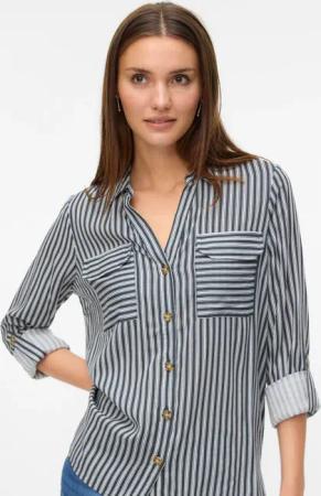 Vero Moda Hemdbluse "VMBUMPY L/S SHIRT NEW WVN GA NOOS" Viskose, regular fit