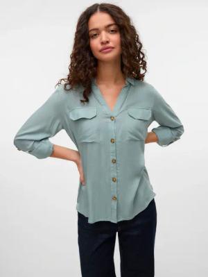 Vero Moda Hemdbluse "VMBUMPY L/S SHIRT NEW WVN GA NOOS" Viskose, regular fit