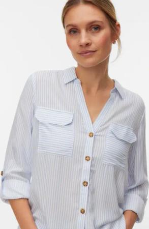 Vero Moda Hemdbluse "VMBUMPY L/S SHIRT NEW WVN GA NOOS" Viskose, regular fit