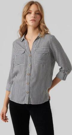 Vero Moda Hemdbluse VMBUMPY L/S SHIRT NEW WVN GA NOOS Viskose, regular fit