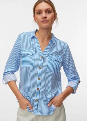 Vero Moda Hemdbluse VMBUMPY L/S SHIRT NEW WVN GA NOOS Viskose, regular fit