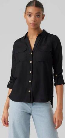 Vero Moda Hemdbluse VMBUMPY L/S SHIRT NEW WVN GA NOOS Viskose, regular fit