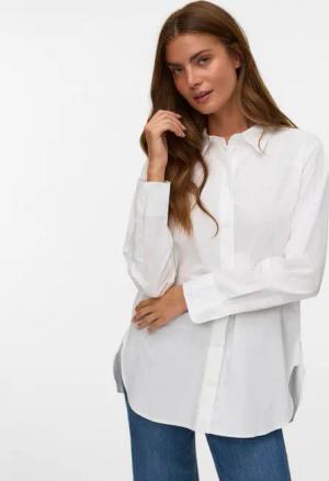 Vero Moda Hemdbluse "VMELINA LS SHIRT WVN NOOS" Baumwolle