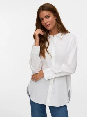 Vero Moda Hemdbluse VMELINA LS SHIRT WVN NOOS Baumwolle