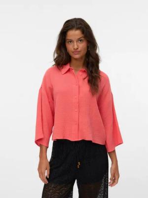 Vero Moda Hemdbluse VMNATALI CROP SHIRT WVN NOOS Baumwolle, loose fit
