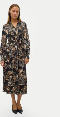 Vero Moda Hemdkleid Thora 10320742 Schwarz Regular Fit