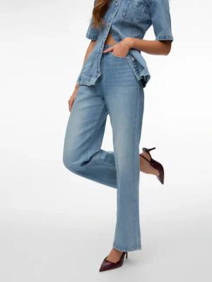 Vero Moda High-waist-Jeans "VMVEGA HR WIDE DENIM JEANS SI389 NOOS" Baumwolle, wide fit, high waist