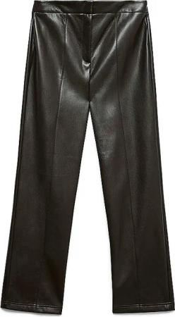 VERO MODA Hose in Lederoptik VMVIPS braun | 42/L30