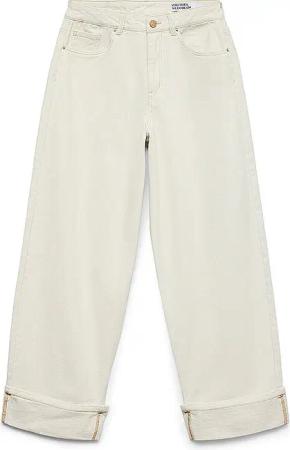 VERO MODA Jeans Wide Leg VMZELDA creme | 25/L32
