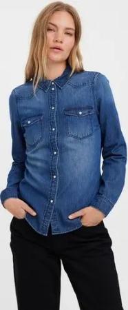 Vero Moda Jeansbluse VMMARIA LS DENIM SLIM SHIRT MIX NEW