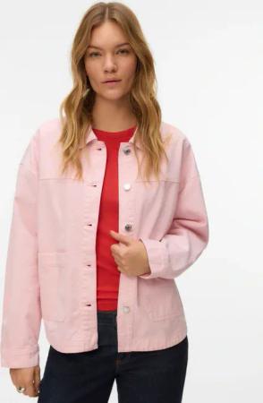 Vero Moda Jeansjacke "VMJAMIE LS DENIM SHACKET MIX NOOS" Baumwollmischung