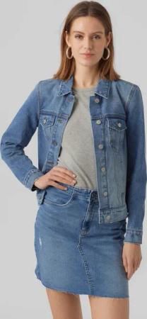 Vero Moda Jeansjacke "VMZORICA LS DENIM JACKET MIX NOOS" mit leichten Destroyed Effekten