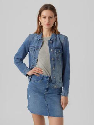 Vero Moda Jeansjacke VMZORICA LS DENIM JACKET MIX NOOS mit leichten Destroyed Effekten