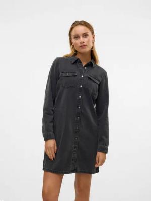 Vero Moda Jeanskleid VMJENNIE LS SHORT DENIM DRESS GA NOOS