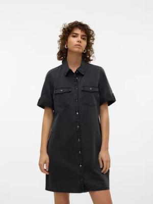 Vero Moda Jeanskleid VMJENNIE SS SHORT DENIM DRESS NOOS