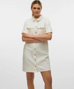 Vero Moda Jeanskleid VMJENNIE SS SHORT DENIM DRESS NOOS