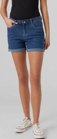 Vero Moda Jeansshorts "VMLUNA MR FOLD SHORTS MIX GA NOOS" mit Umschlagsaum