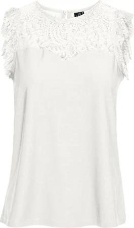 Vero Moda Kurzarmbluse MILLA (1-tlg) Spitze