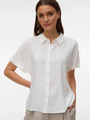 Vero Moda Kurzarmbluse "VMALICE SS SHIRT WVN NOOS" Viskose