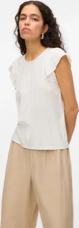 Vero Moda Kurzarmbluse "VMBELLA SS LACE TOP WVN GA NOOS"