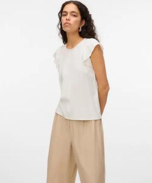 Vero Moda Kurzarmbluse VMBELLA SS LACE TOP WVN GA NOOS