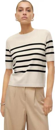 Vero Moda Kurzarmpullover moderner Pullover mit Streifenmuster
