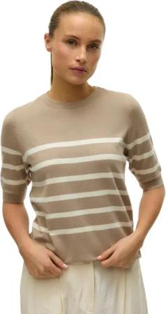 Vero Moda Kurzarmpullover moderner Pullover mit Streifenmuster