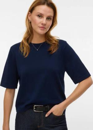 Vero Moda Kurzarmpullover VMSILJE 2/4 O-NCK OVERSIZE PULL GA NOOS Viskosemischung, oversize