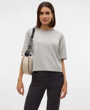 Vero Moda Kurzarmpullover "VMSILJE 2/4 O-NCK OVERSIZE PULL GA NOOS"