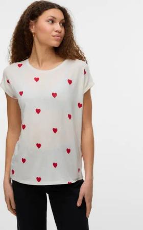 Vero Moda Kurzarmshirt VMAVA SS TOP MULTI AOP NOOS Materialmix, regular fit