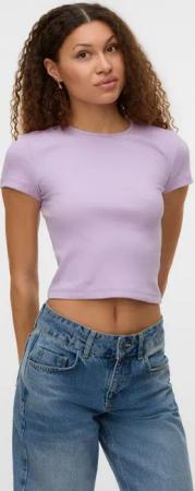 Vero Moda Kurzarmshirt VMCHLOE SS SHORT TOP JRS NOOS Baumwollmischung