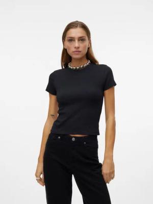 Vero Moda Kurzarmshirt VMCHLOE SS SHORT TOP JRS NOOS Baumwollmischung