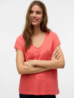 Vero Moda Kurzarmshirt VMLUNA SS V-NECK TEE JRS NOOS