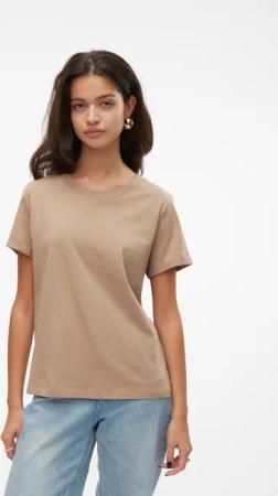 Vero Moda Kurzarmshirt "VMPAULA S/S T-SHIRT NOOS" Baumwolle, regular fit