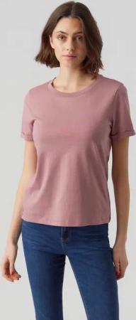 Vero Moda Kurzarmshirt VMPAULA S/S T-SHIRT NOOS Baumwolle, regular fit