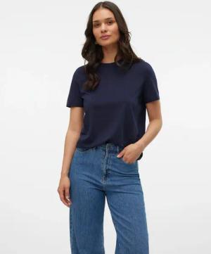 Vero Moda Kurzarmshirt "VMPAULINA SS T-SHIRT GA JRS NOOS" Baumwolle, regular fit