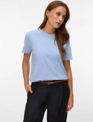 Vero Moda Kurzarmshirt VMPAULINA SS T-SHIRT GA JRS NOOS Baumwolle, regular fit
