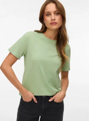 Vero Moda Kurzarmshirt "VMPAULINA SS T-SHIRT GA JRS NOOS" Baumwolle, regular fit