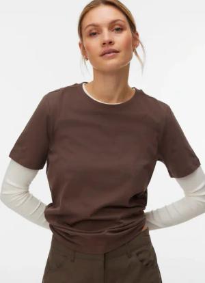 Vero Moda Kurzarmshirt "VMPAULINA SS T-SHIRT GA JRS NOOS" Baumwolle, regular fit