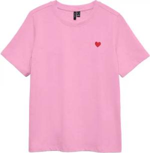 Vero Moda Kurzarmshirt VMPAULINA SS T-SHIRT GA JRS NOOS Baumwolle, regular fit