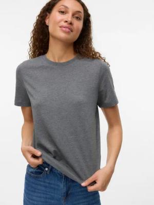 Vero Moda Kurzarmshirt VMPAULINA SS T-SHIRT GA JRS NOOS Baumwolle, regular fit