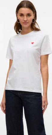 Vero Moda Kurzarmshirt VMPAULINA SS T-SHIRT GA JRS NOOS Baumwolle, regular fit