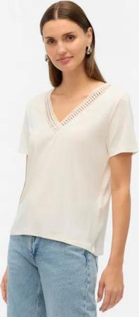 Vero Moda Kurzarmshirt VMSAVANNAH LACE 2-WAY SS TOP JRS