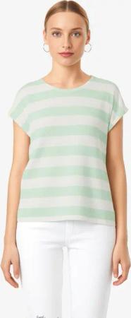 Vero Moda Kurzarmshirt "VMWIDE STRIPE SL TOP GA JRS NOOS" Viskosemischung